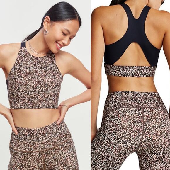 Varley Sherman sports bra tank  - cheetah print - size small - Picture 1 of 7